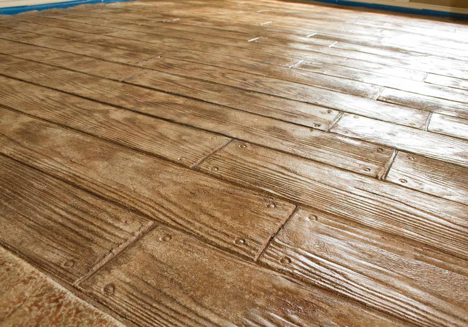 Kitchen Tile Hardwood Floor Stamped Concrete