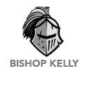 Bishop Kelly High School Black White Logo